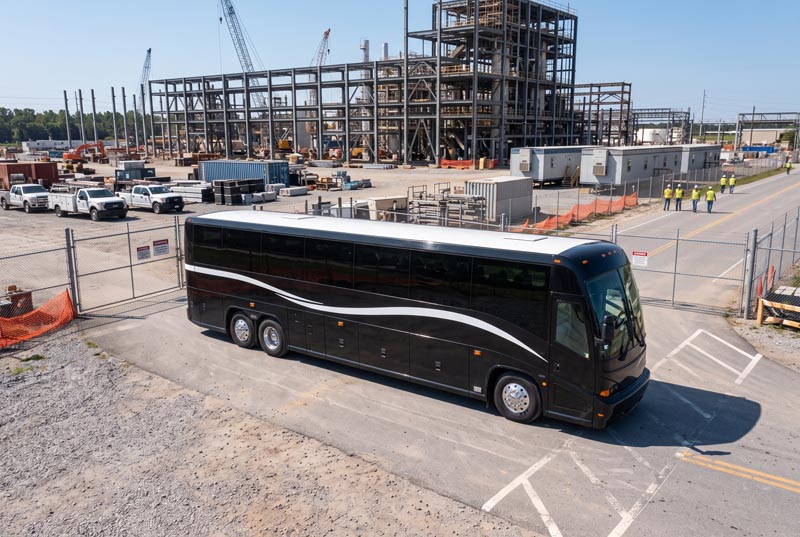 Construction Site Shuttle Bus Rentals in Reston, VA